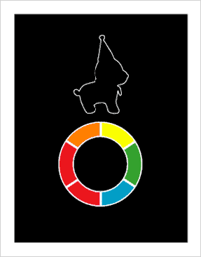 Bear Dog Color Wheel Poster